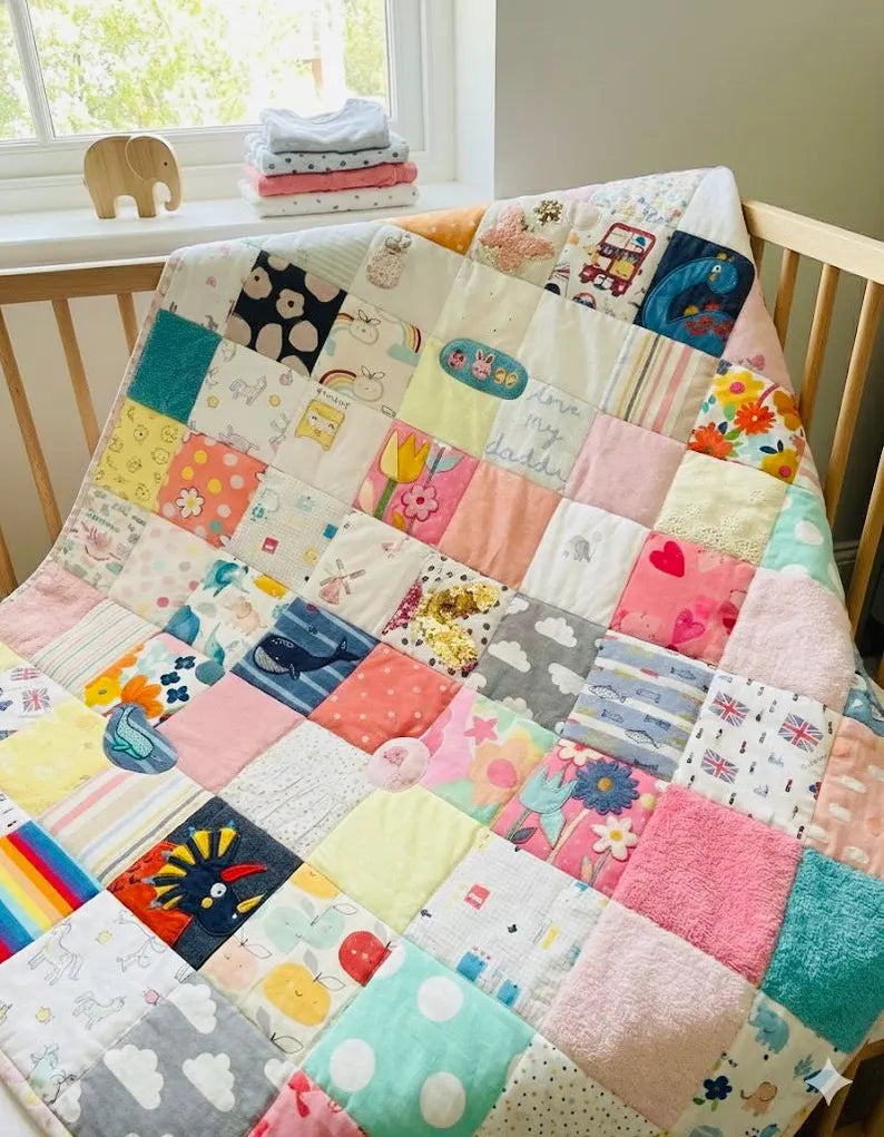Custom Baby Clothes Memory Blanket