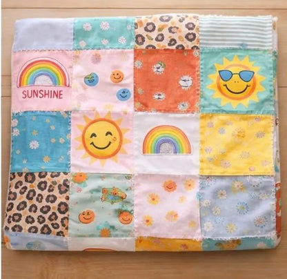 Custom Baby Clothes Memory Blanket
