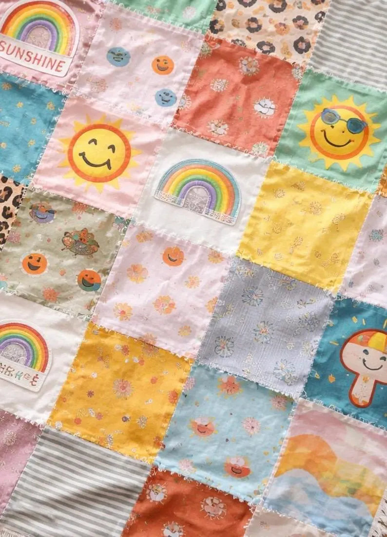 Custom Baby Clothes Memory Blanket