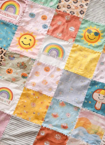 Custom Baby Clothes Memory Blanket