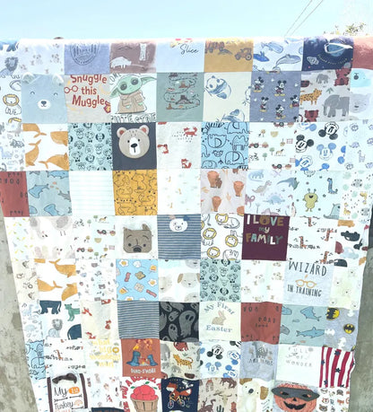 Custom Baby Clothes Memory Blanket