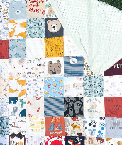 Custom Baby Clothes Memory Blanket