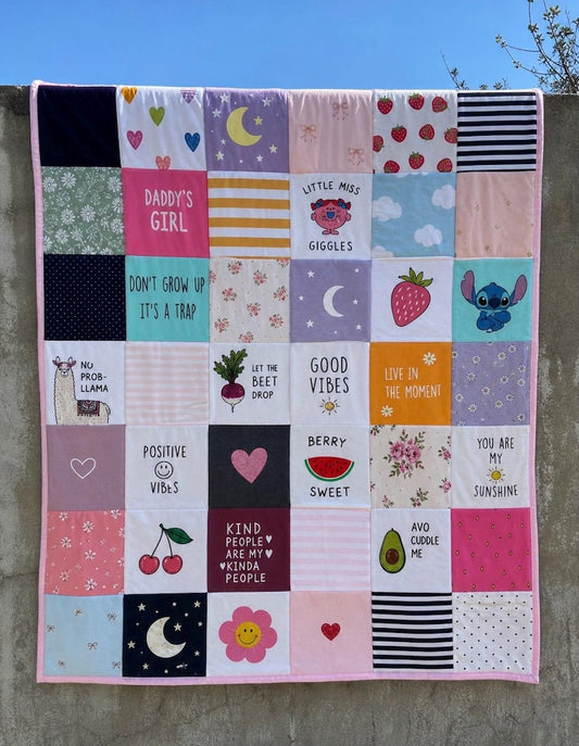 Custom Baby Clothes Memory Quilt