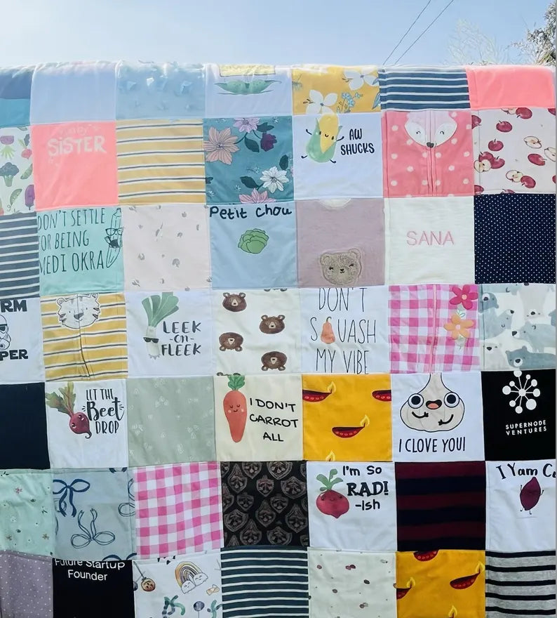 Custom Baby Clothes Memory Quilt