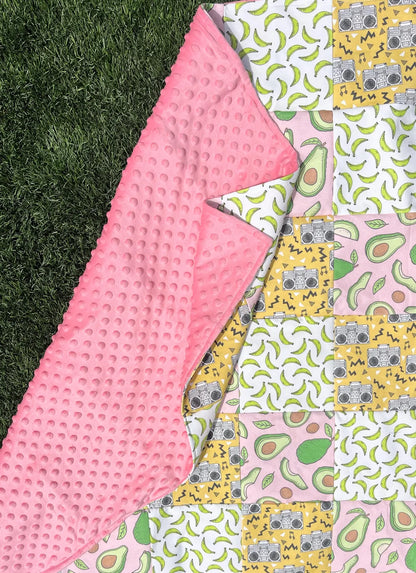 The Cali One: Handmade Organic Cotton Baby Blanket